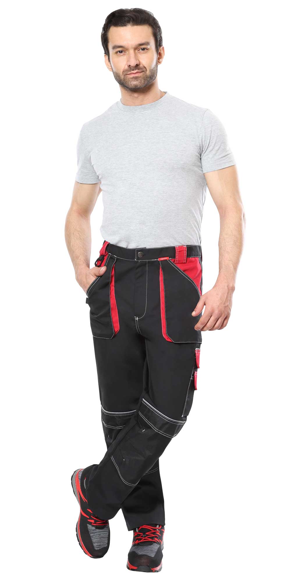 Брюки - АГАТ черный с красным пл. 260 г/кв.м. ВО отделка